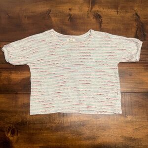 Madewell Cream Pink Red Blue Short sleeve XXS Sweater